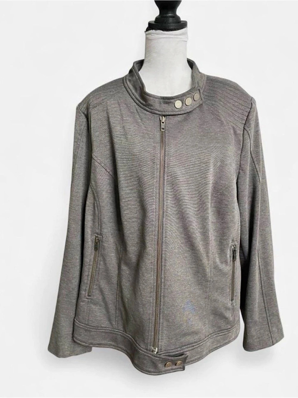 Lane Bryant Women's Gray Zip Jacket Size 24 Like New